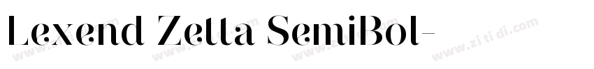 Lexend Zetta SemiBol字体转换